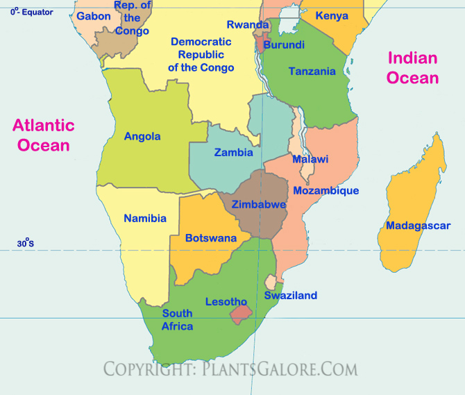 Map Of Southern Africa 113